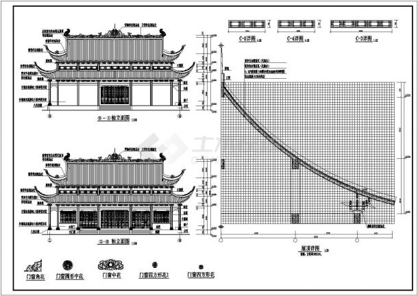 某地一层仿古设计寺庙建筑设计施工图